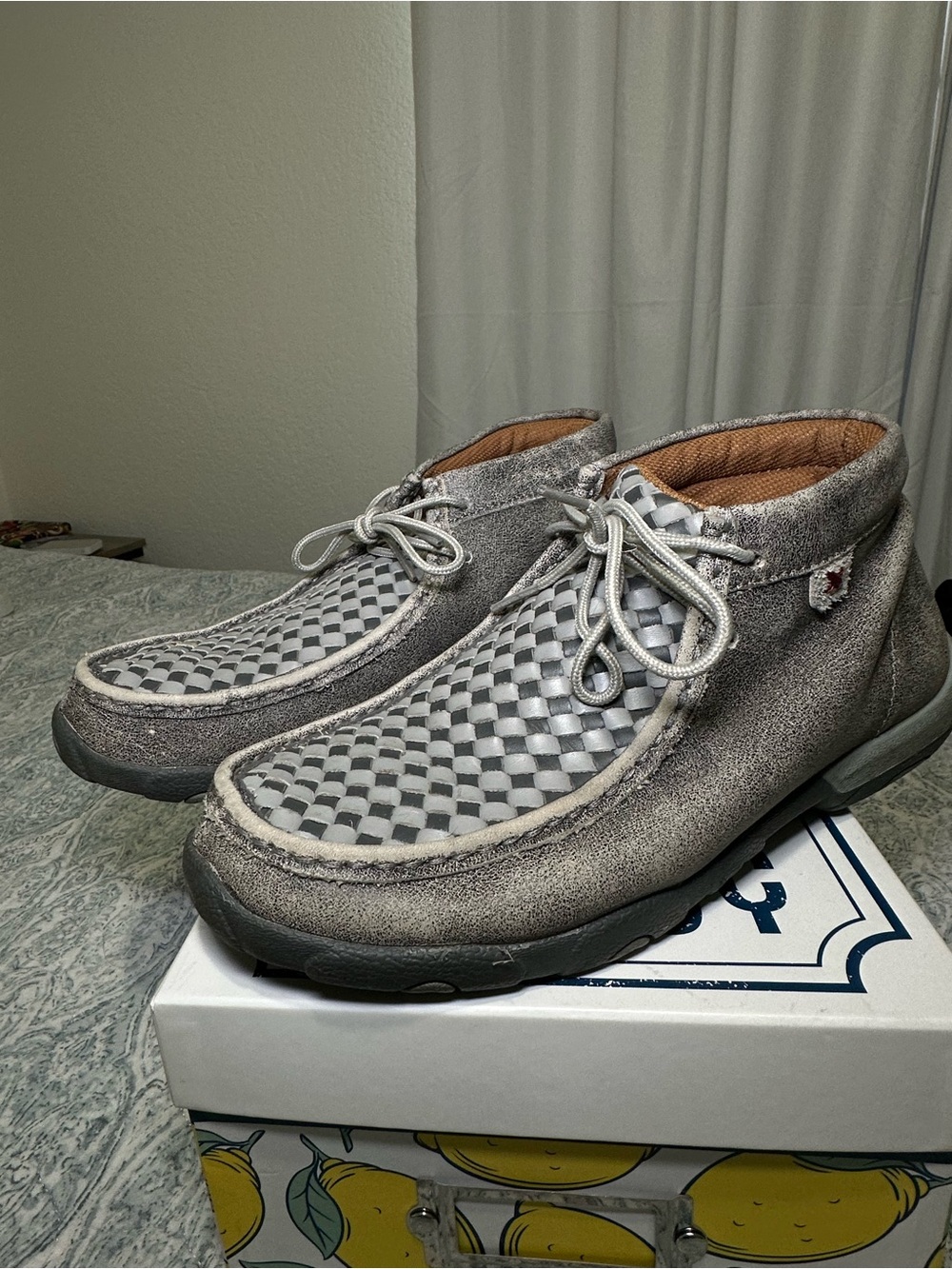 Twisted X Women's Gray Woven Moccasin Boots